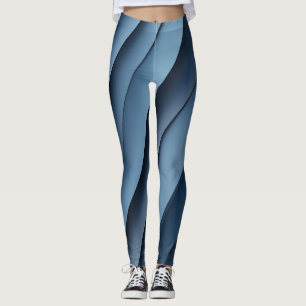 Leggings Arrière - plan de formes superposées dans les bleu