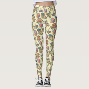 Leggings Arrière - plan des icônes de jouets