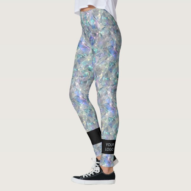 Leggings Arrière - plan en pierre optique holographique (Gauche)