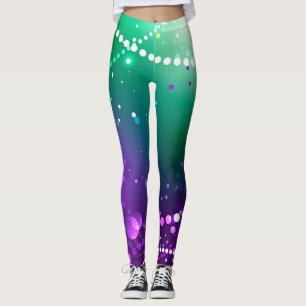 Leggings Arrière - plan mardi Gras Festive violet