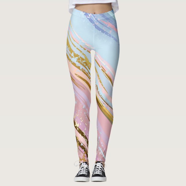 Leggings Arrière - plan rose texturé (Devant)