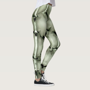 Leggings Arrière - plan texturé à bulle verte hexagonale