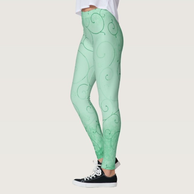 Leggings Arrière - plan vert dégradant (Gauche)
