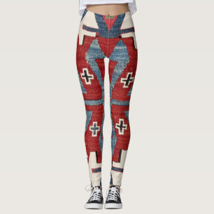Leggings Arrow en Diamant Bleu Konya II 19e siècle Authenti