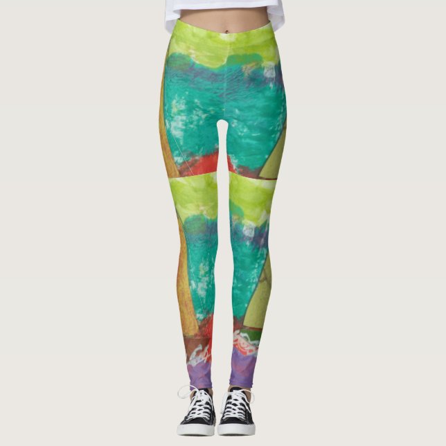 Leggings Art Abstrait (Devant)
