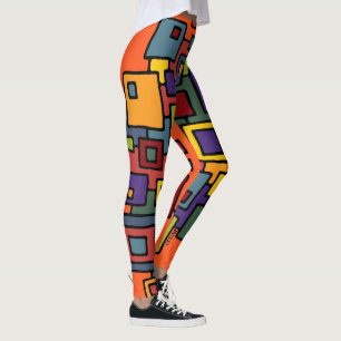 LEGGINGS ART ABSTRAIT - CITY MAPS II