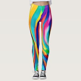 Leggings Art Abstrait de couleur vive