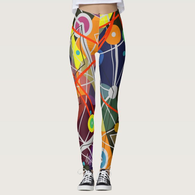 Leggings Art Abstrait Kandinsky Style moderne du milieu du  (Devant)