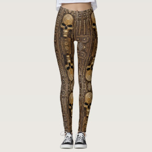 Leggings Art aztèque, dynamique, reflétant la culture