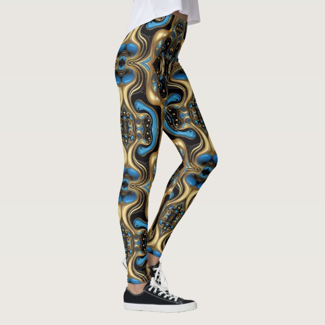 Leggings Art aztèque, dynamique, reflétant la culture (Droite)