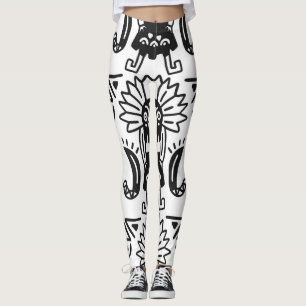 Leggings Art aztèque - Motif lézard