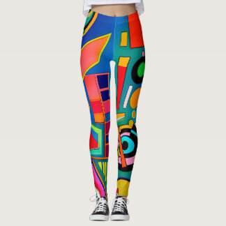 Leggings Art brillant Gras Artsy géométrique Forme Motif