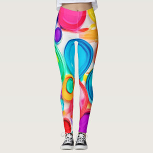 Leggings Art de la palette de peinture dynamique