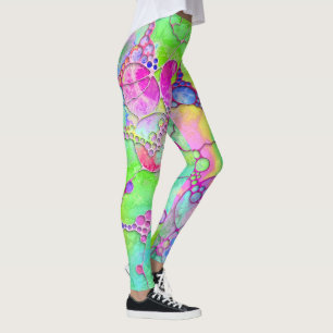 Leggings Art de motif peint à la main et numériquement 41