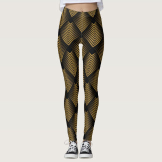 Leggings Art Déco : Carrés d'or, Papier peint de coin.