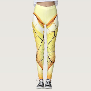 Leggings Art du cœur doré fissuré
