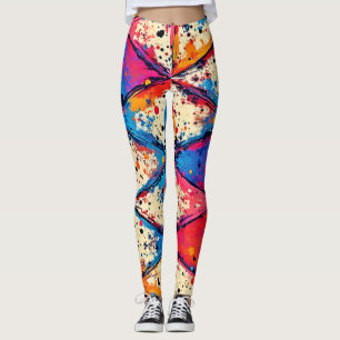 Leggings Art éclatant triangle dynamique