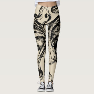 Leggings Art effrayant de steampunk de Kraken