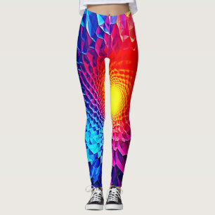 Leggings Art énergétique vortex géométrique vibrant