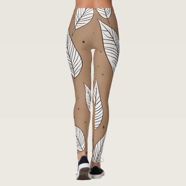 Leggings Art feuille Boho (Dos)
