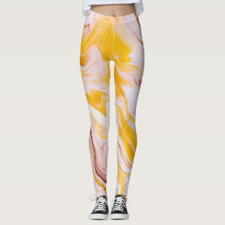 Leggings Art fluide : texture abstraite irisée.