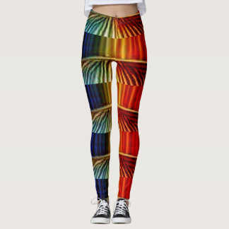 Leggings art géométrique abstrait transparent