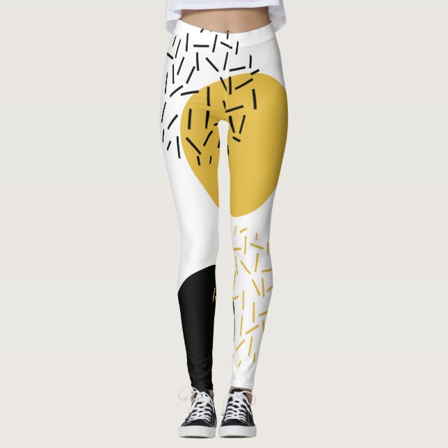 Leggings Art graphique géométrique urbain simple, moderne e (Devant)