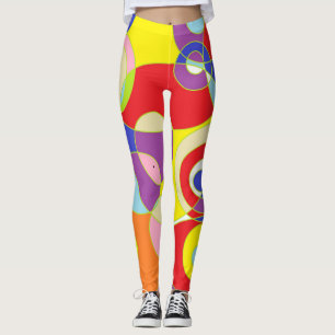 Leggings Art motif de couleur géométrique