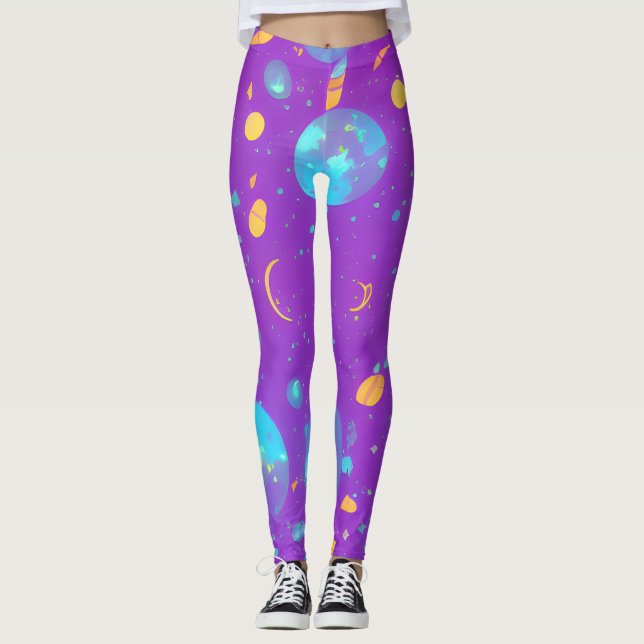 Leggings Art nébuleux galaxy (Devant)