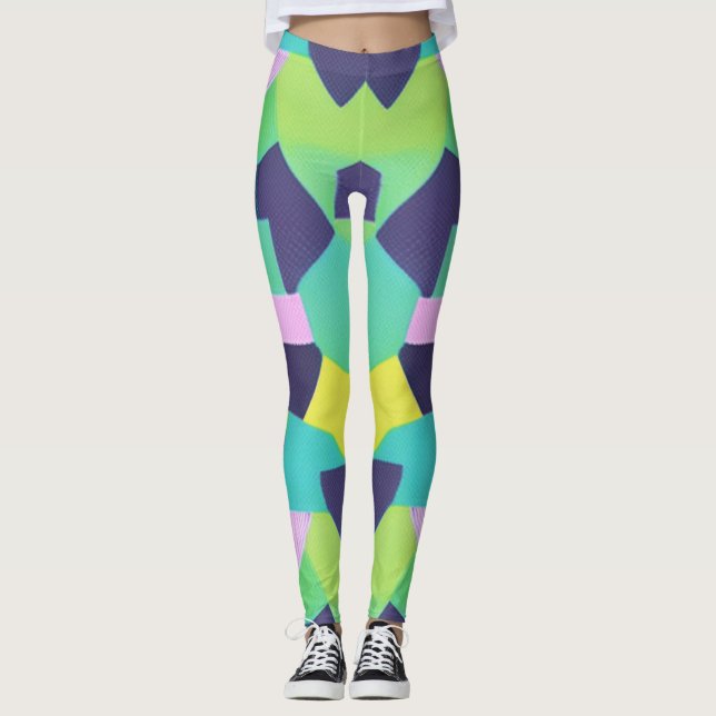 Leggings Art pop géométrique (Devant)