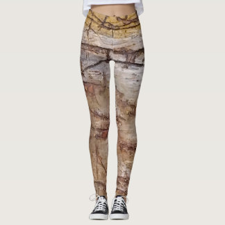 Leggings Art rock ancien dans les tons terre