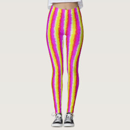 Leggings Artdeco rose Jaune Artdeco Arc-en-ciel rayures