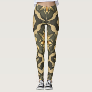 Leggings artistiques avec conception symétrique au