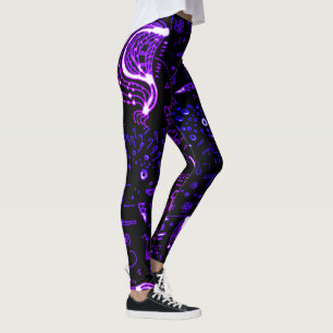 Leggings Artsy noir violet