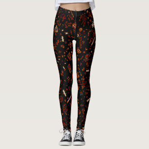 Leggings Artsy Orange Black