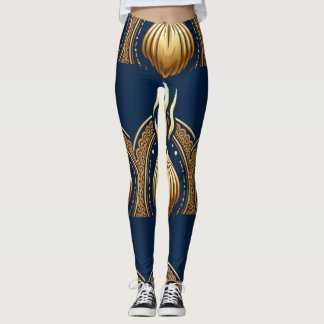 Leggings artvecteur abstrait doré