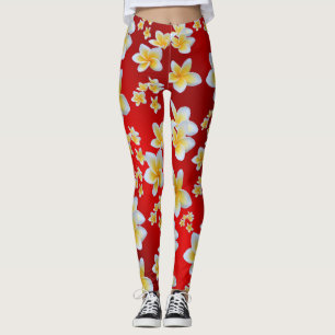 Leggings asiatique, jaune, blanc, floraison, brillant, or,