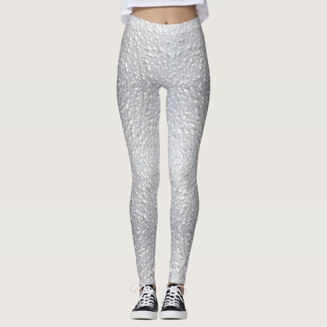 Leggings Aspect texturé blanc (Devant)