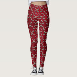 Leggings Astra du cheval islandais en rouge