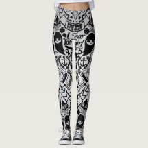Leggings Athleisure à Symétrie Doodle