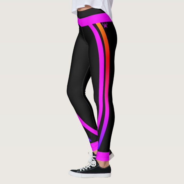 Leggings Attoni Rose Côté Grandes Jet Noir (Gauche)