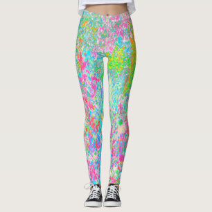Leggings Aube Aqua et Rose Chaud dans mon jardin Rubio
