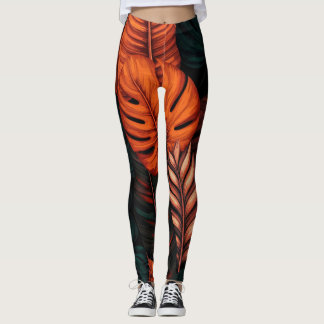 Leggings Audacieux et beau : Feuilles tropicales