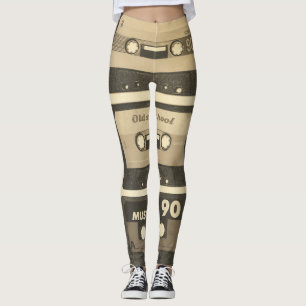 Leggings Audio Cassette, Retro Poster Hip-Hop.