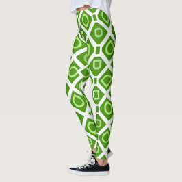 Leggings auf dem grünen Weißen Circle