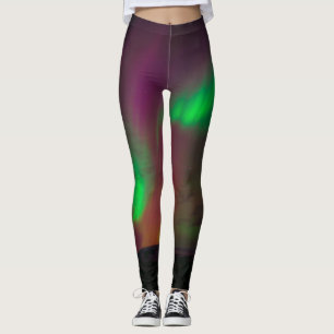 Leggings Aurora Borealis Lumières du Nord étoiles ciel