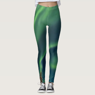 Leggings Aurora Borealis Lumières du Nord étoiles ciel