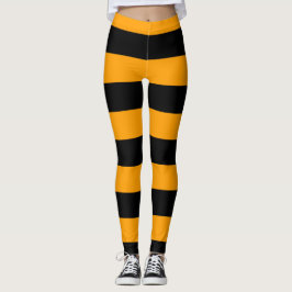 Leggings aus Bienengelb und Schwarz