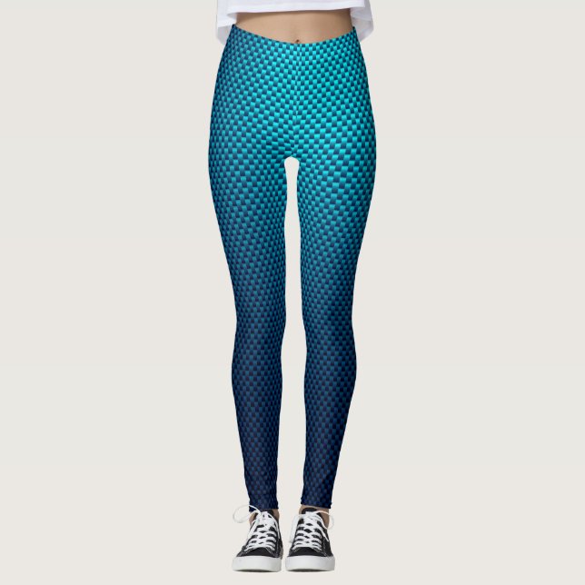 Leggings aus Blauer Kohlenstofffaser (Vorderseite)
