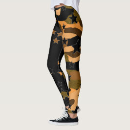 Leggings aus Camouflage und Schwarz